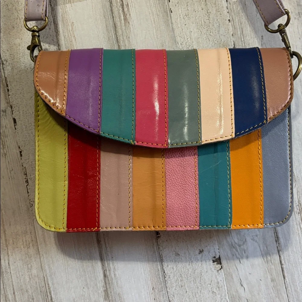 Colorful Striped Women's Bag‎ - Picture 2 of 6